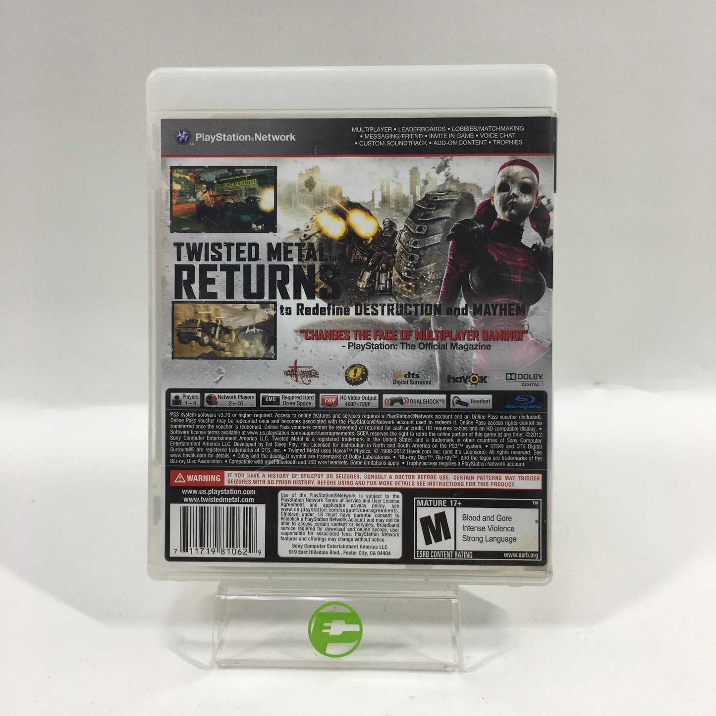 Twisted Metal (Sony PlayStation 3 PS3, 2012)