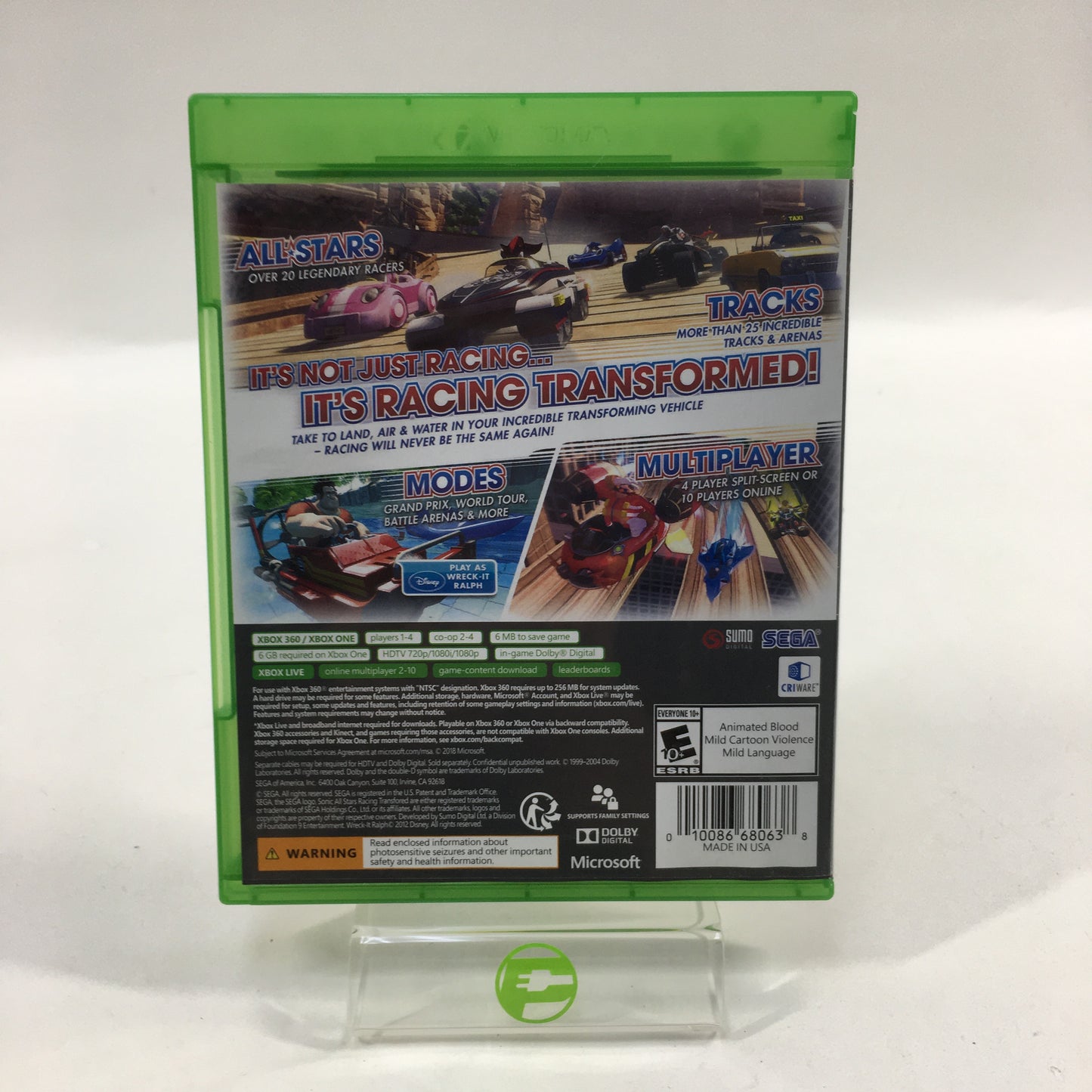 Sonic & All-Stars Racing Transformed (Microsoft Xbox One, 2016)