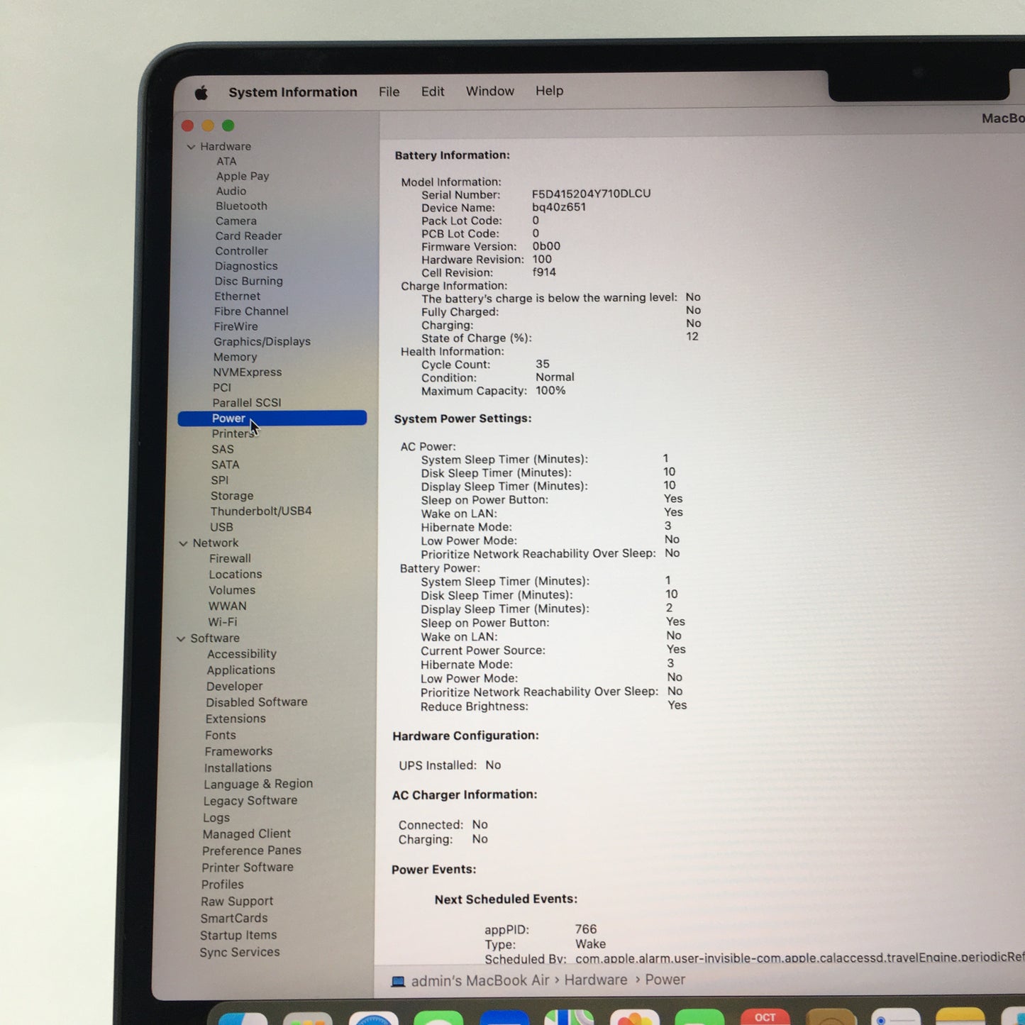 2022 Apple MacBook Air 13.6" M2 8C GPU 3.5GHz 8GB RAM 256GB SSD A2681