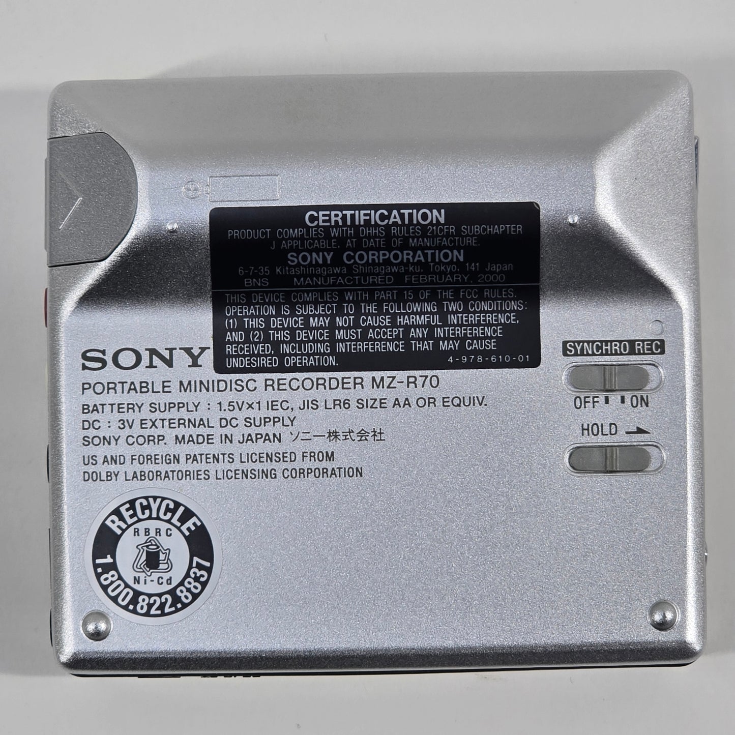 Sony Walkman Digital Recorder MZ-R70 Tested