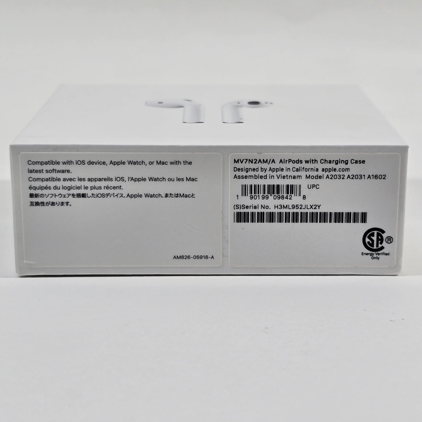 Apple AirPods 2nd Gen with Charging Case A2031 A2032 A1602 MV7N2AM/A