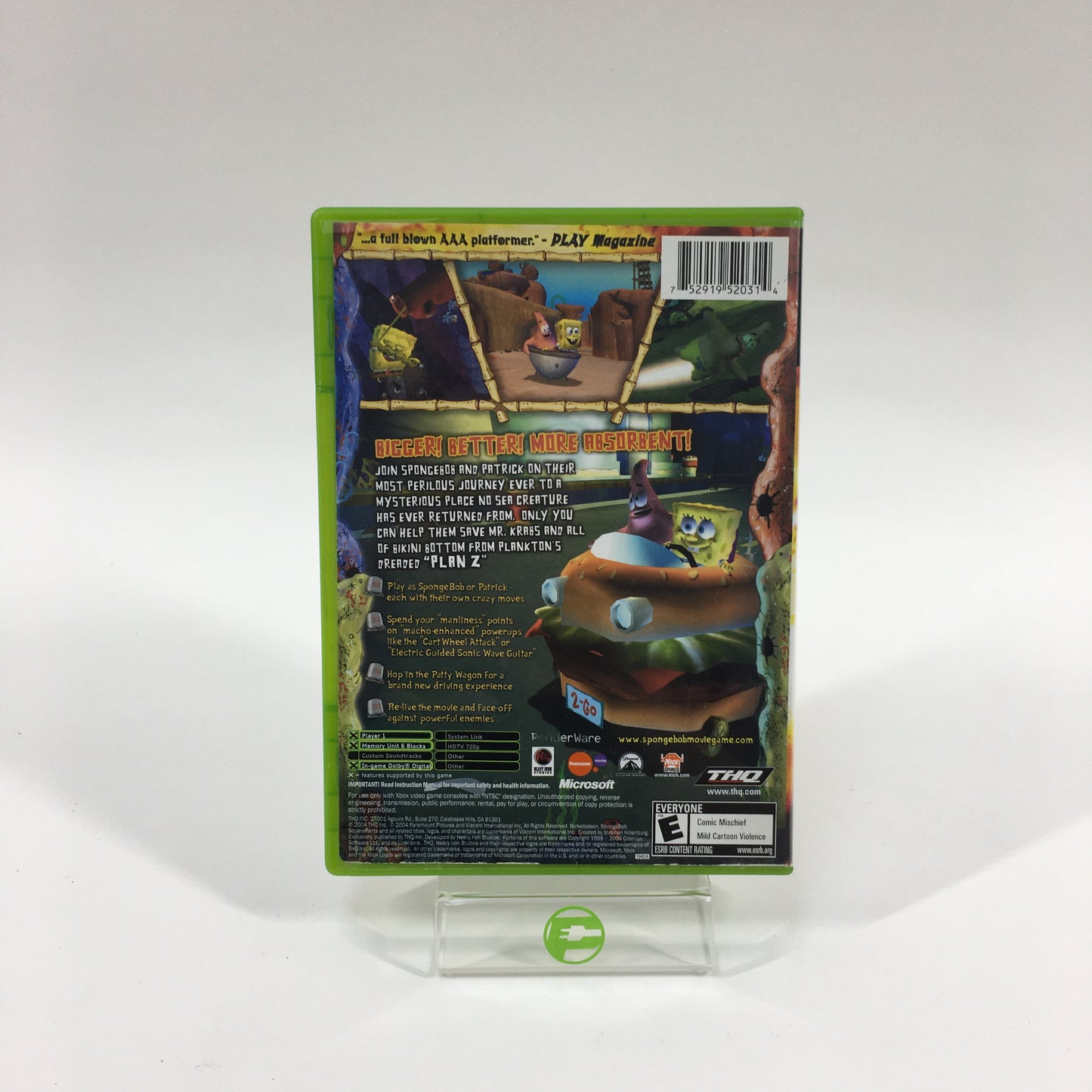 SpongeBob SquarePants The Movie (Microsoft Xbox, 2004)