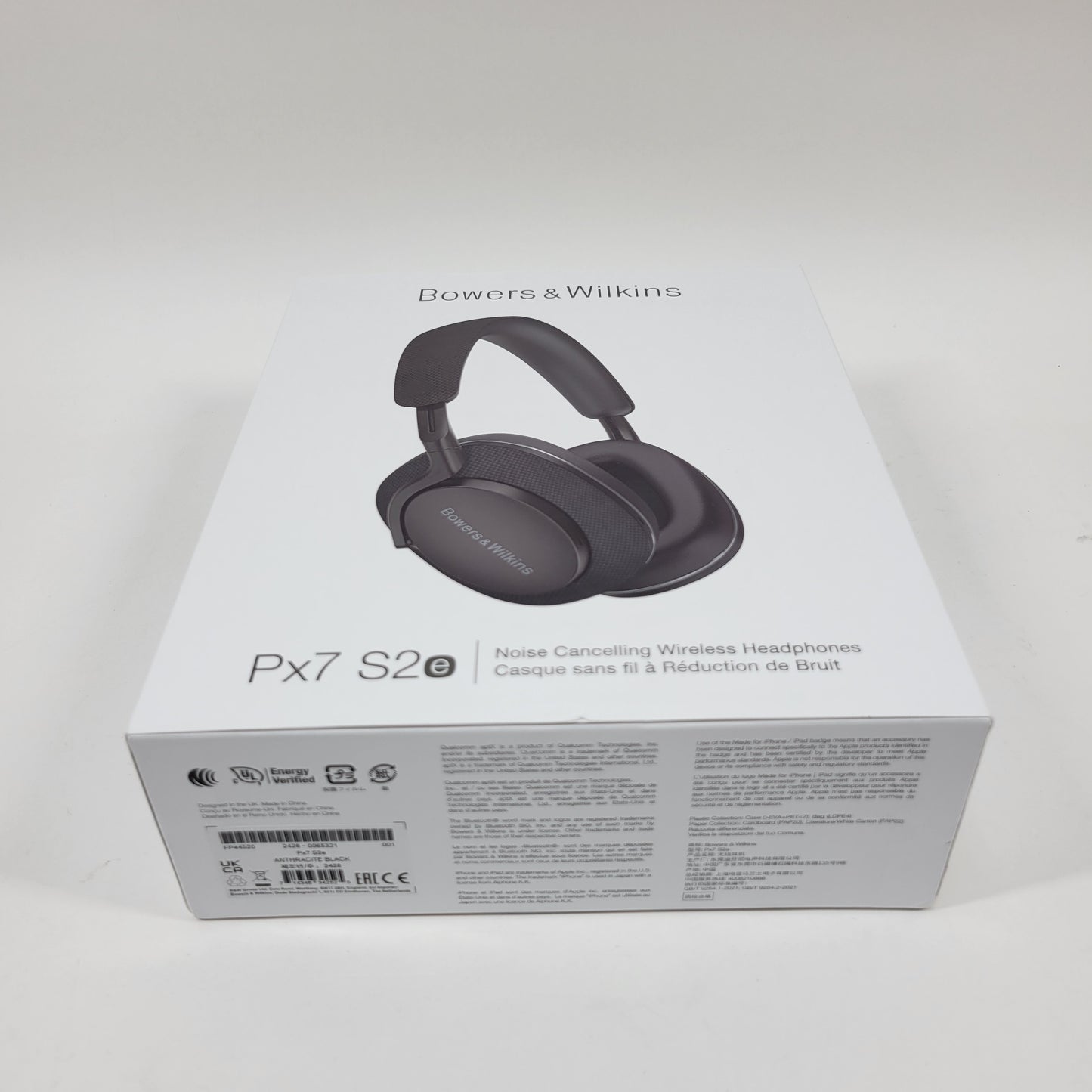 Bowers & Wilkins Px7 S2e Wireless Over-Ear Bluetooth Headphones Black FP44520