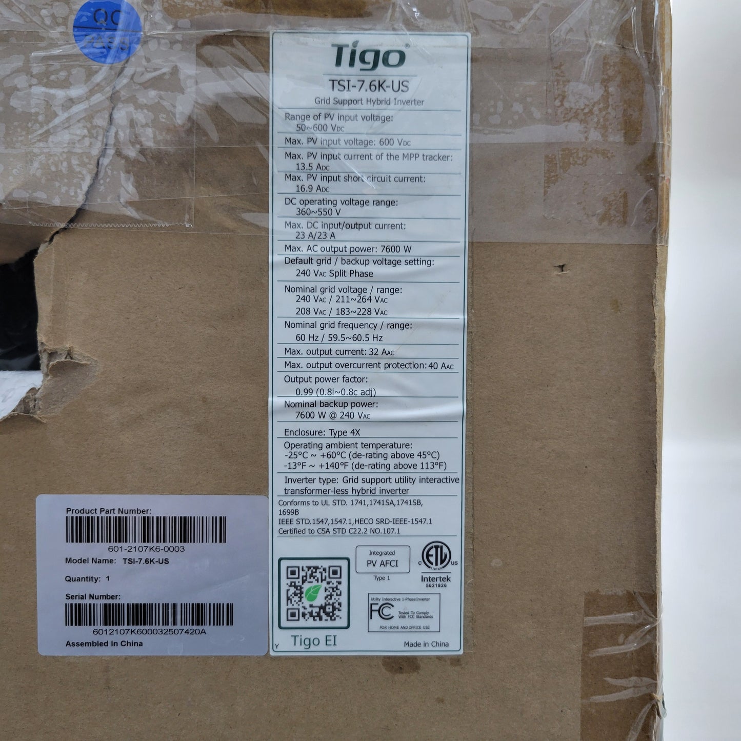 Tigo EI Inverter TSI-7.6k-US 601-2107K6-0003