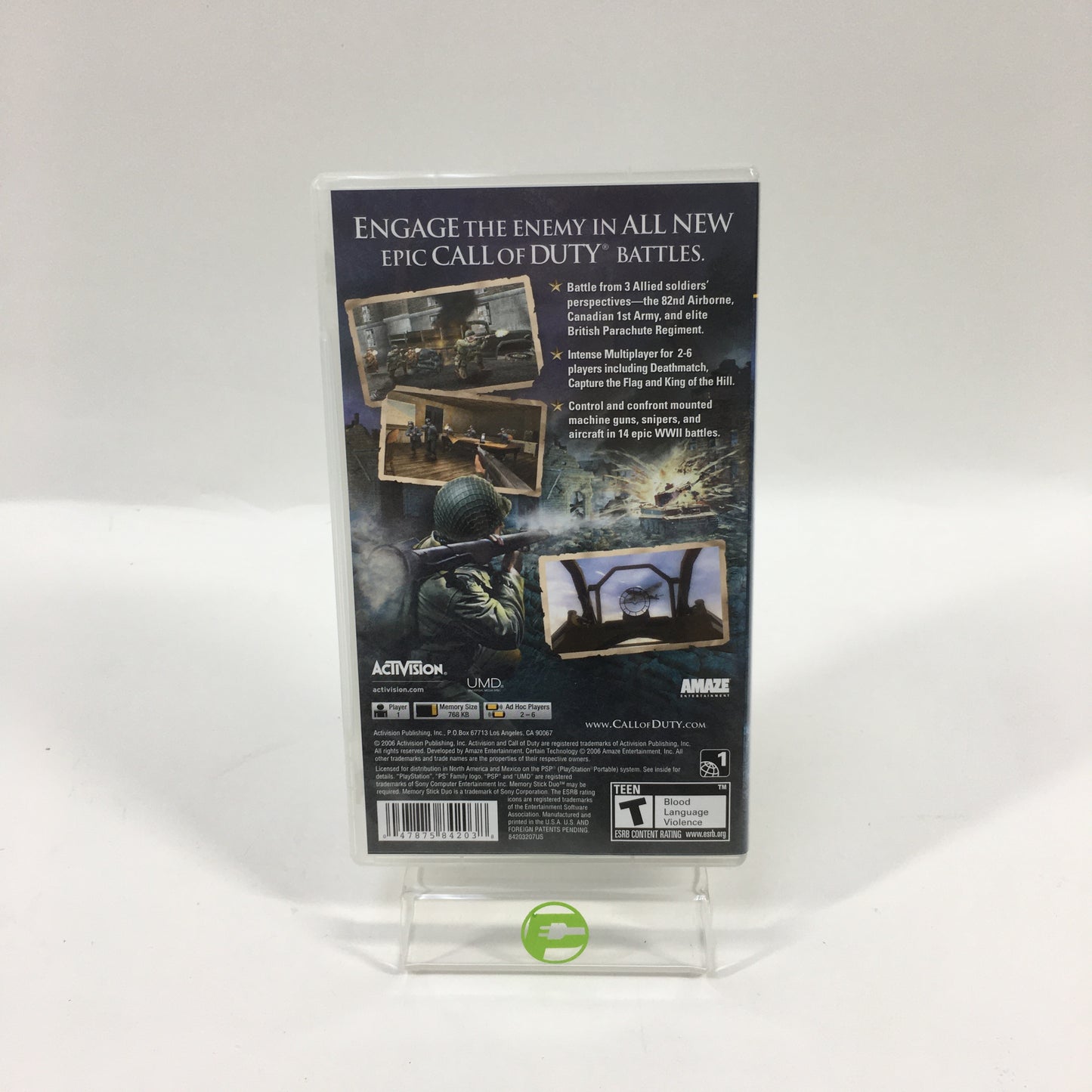 Call of Duty Roads to Victory (Sony PlayStation Portable PSP, 2007)