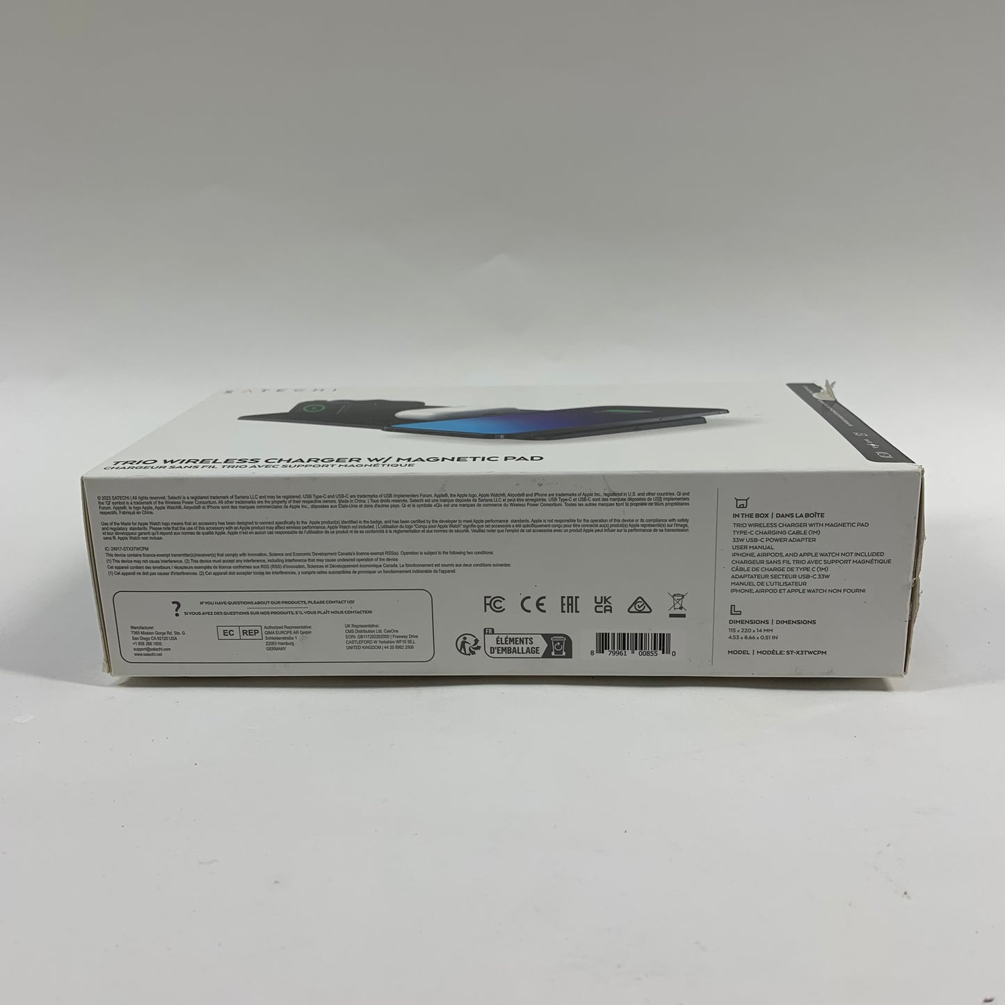 Satechi Trio Wireless Charger with Magnetic Pad Charging Pad ST-X3TWCPM