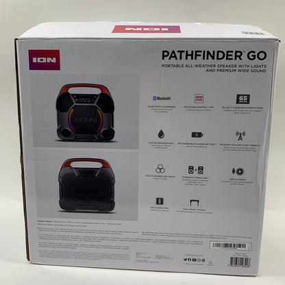 ION PATHFINDER GO Waterproof Wireless Portable Bluetooth Speaker Black 4119280