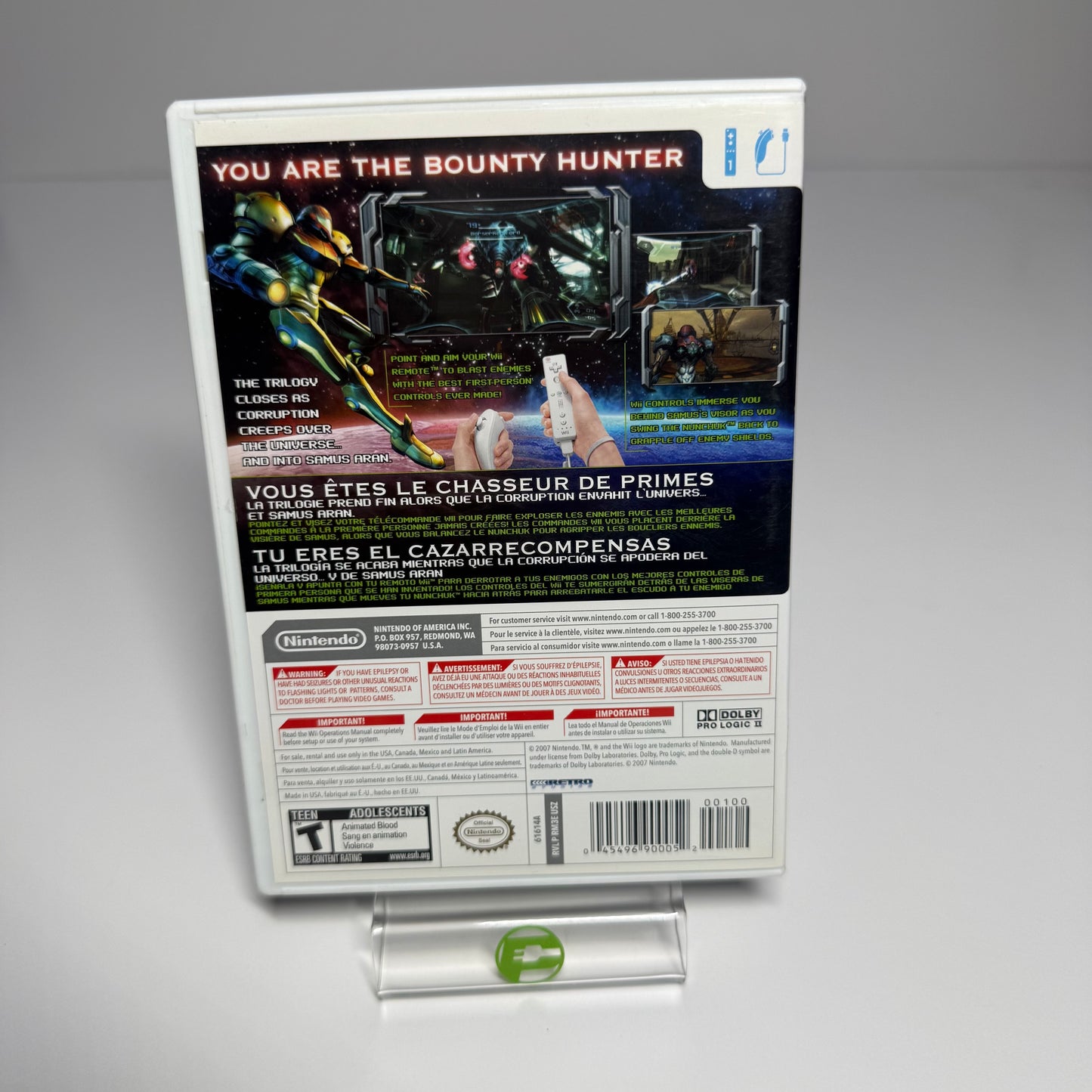 Metroid Prime 3 Corruption (Nintendo Wii, 2007)
