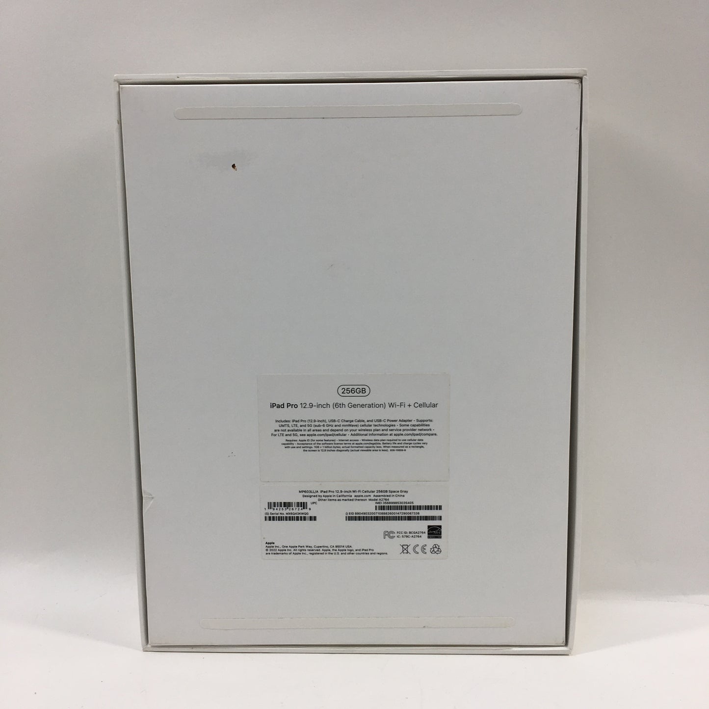 WiFi Only Apple iPad Pro 12.9" 6th Gen 256GB Space Gray MP603LL/A