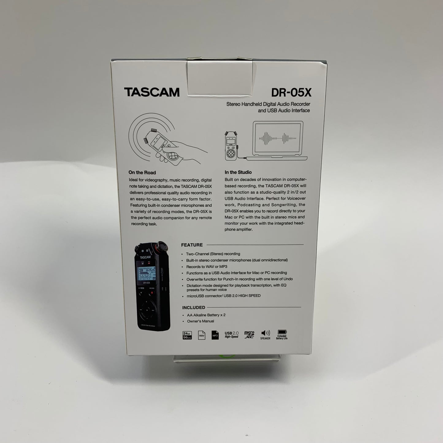 New TASCAM DR-05X Stereo Handheld Digital Audio Recorder and USB Audio Interface