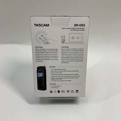 New TASCAM DR-05X Stereo Handheld Digital Audio Recorder and USB Audio Interface
