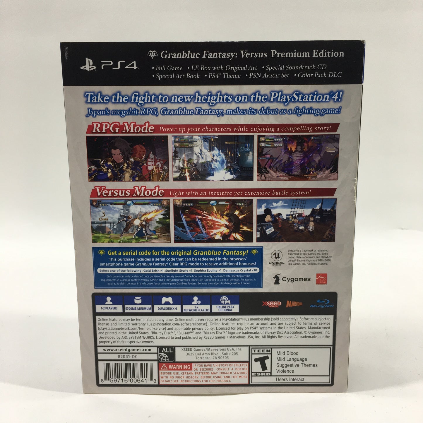 Granblue Fantasy: Versus [Premium Edition] (Sony PlayStation 4 PS4, 2020)