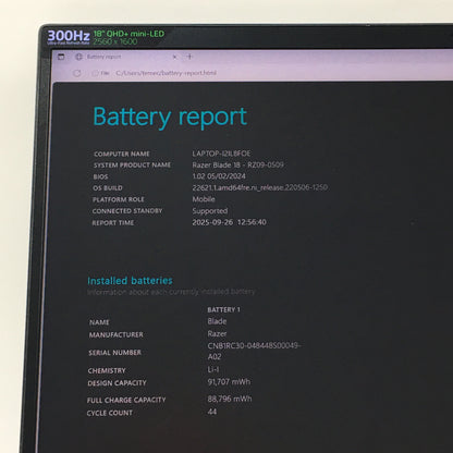 Razer Blade 18 RZ09-0509 18" i9-14900HX 2.2GHz 32GB RAM 1TB SSD GeForce RTX 4070