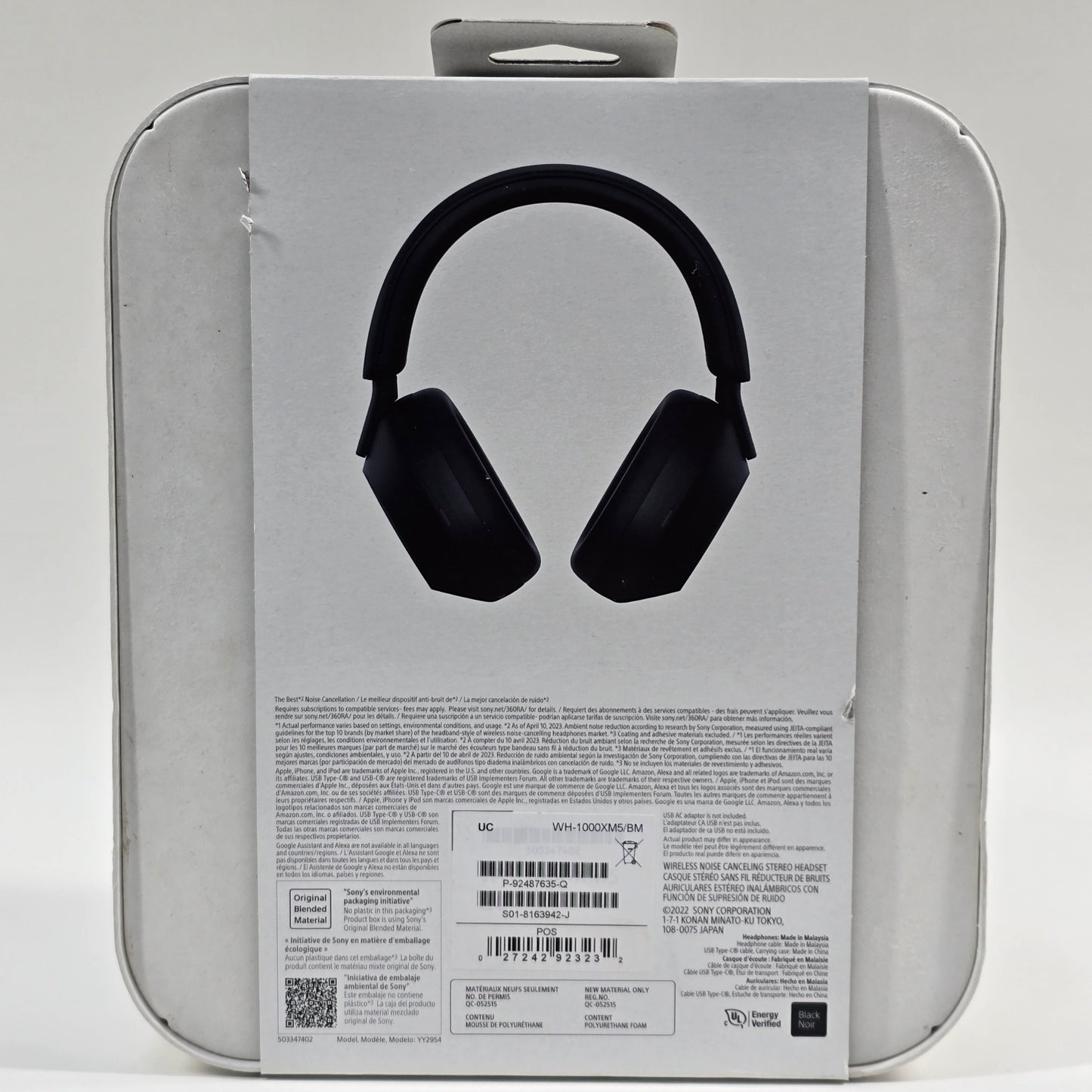 New Sony WH-1000XM5 Active Noise Cancellation Headphones  Black YY2954