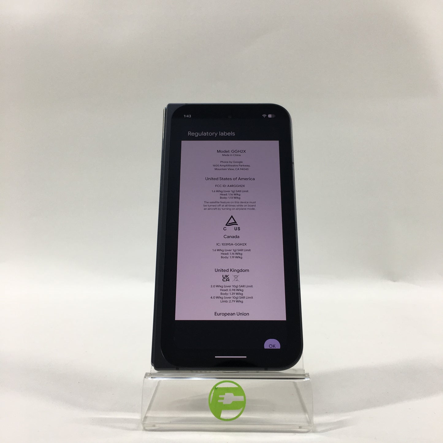 Unlocked Google Pixel 9 Pro Fold 256GB Just Black GGH2X
