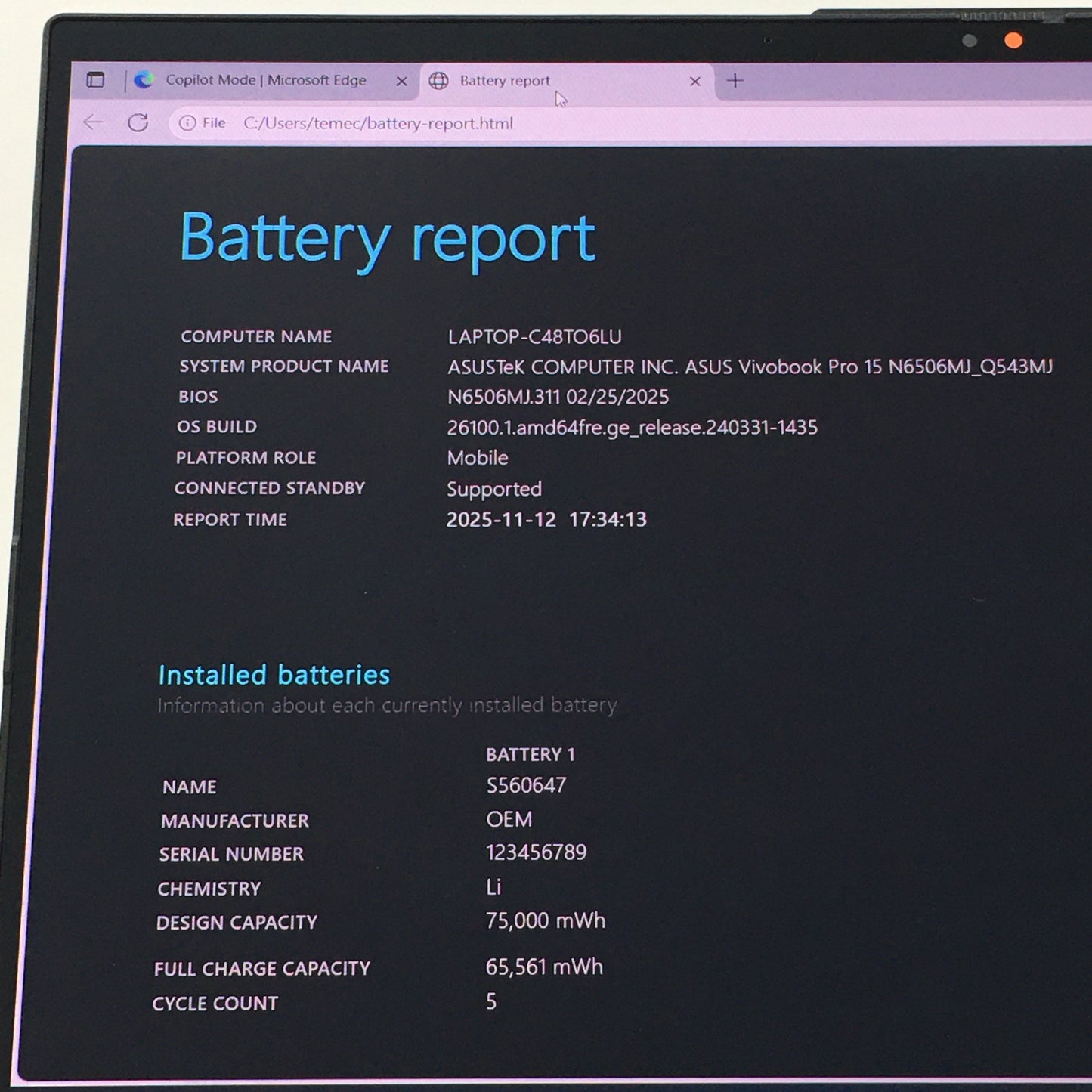 Asus Vivobook Pro 15 Q543M 15.6" Core Ultra 9 185H 24GB 2TB 2.5GHz SSD RTX 3050