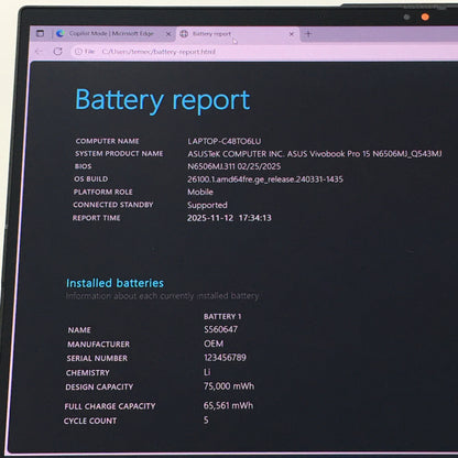 Asus Vivobook Pro 15 Q543M 15.6" Core Ultra 9 185H 24GB 2TB 2.5GHz SSD RTX 3050