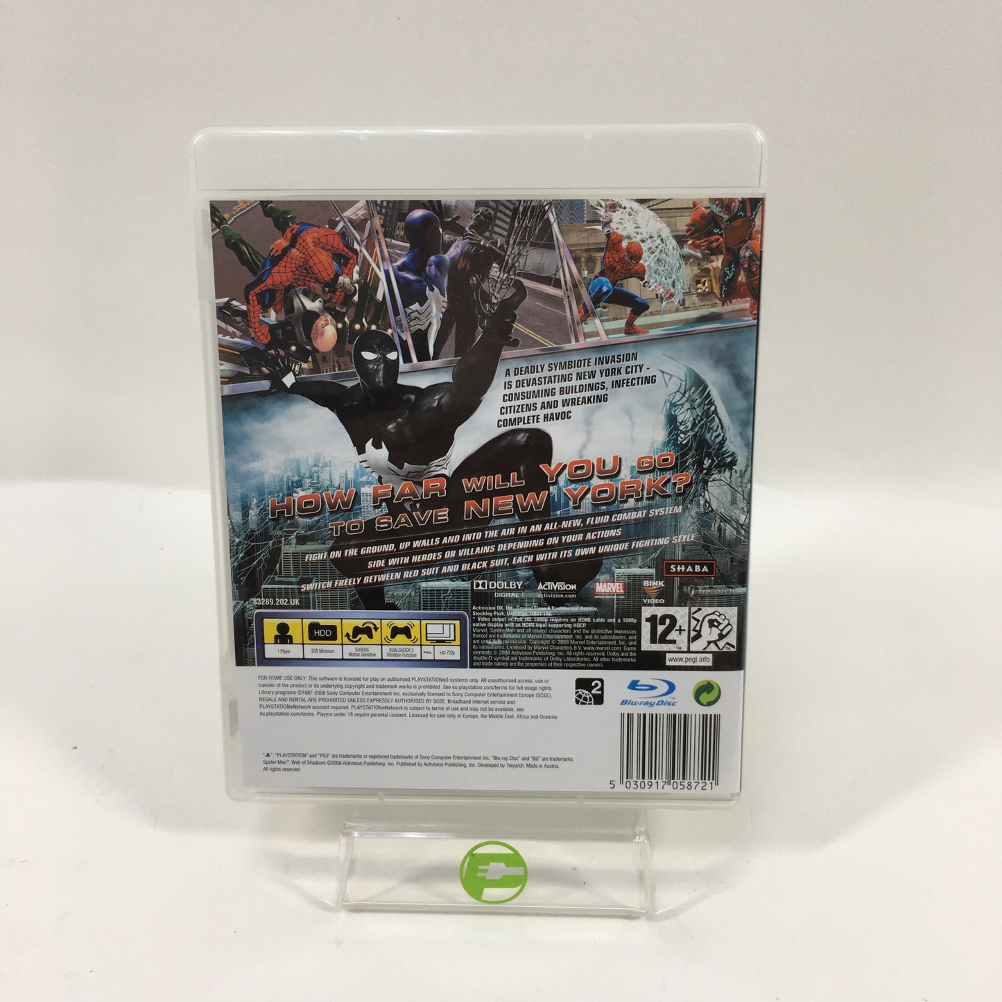 Spiderman Web of Shadows (Sony PlayStation 3 PS3, 2008)