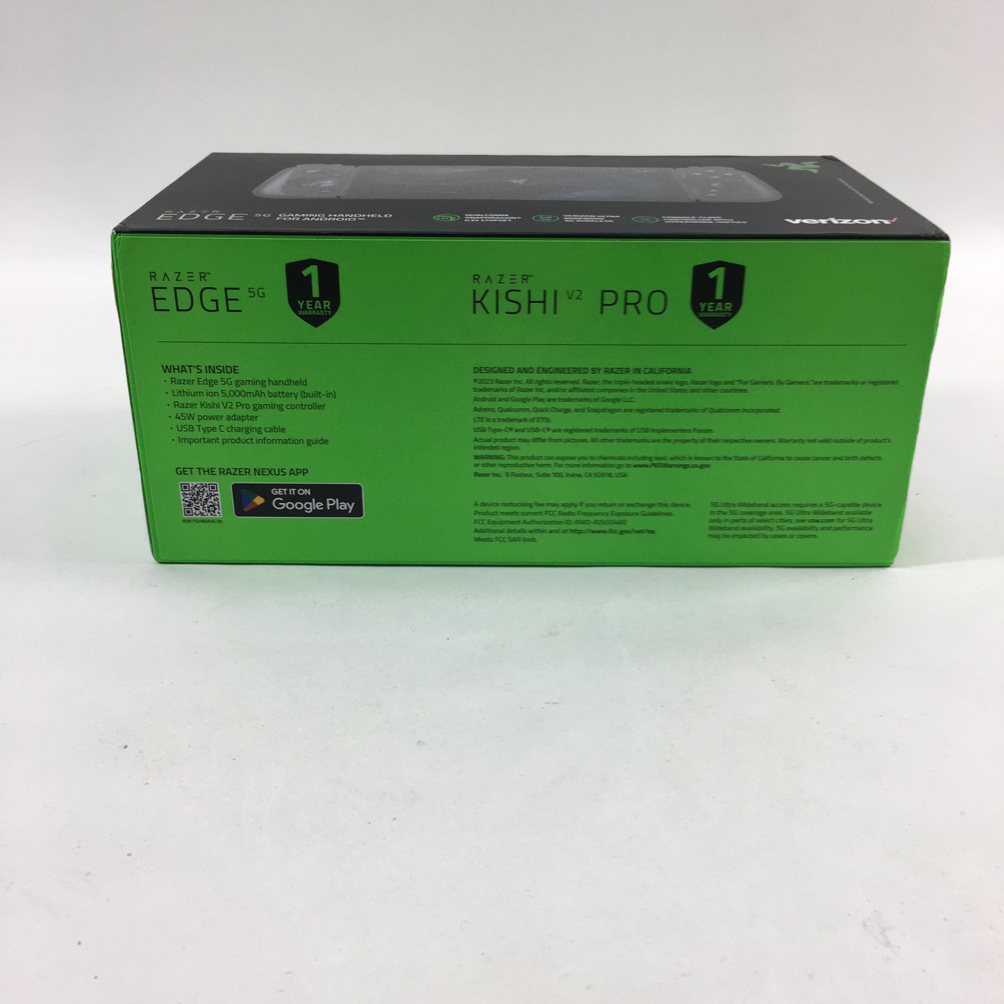 New Razer Edge 5G 6.8 Qualcomm Snapdragon G3X 8GB RAM 128GB Black RZ45-0460VWQ