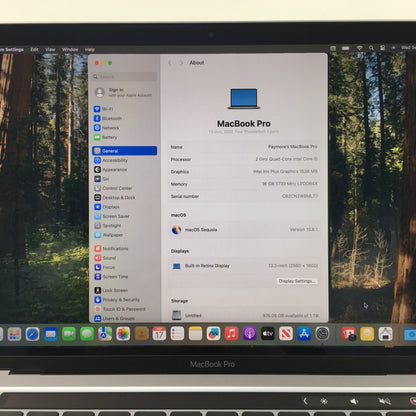 2020 Apple MacBook Pro 13.3" i5 2.0GHz 16GB RAM 1TB SSD Space gray A2251