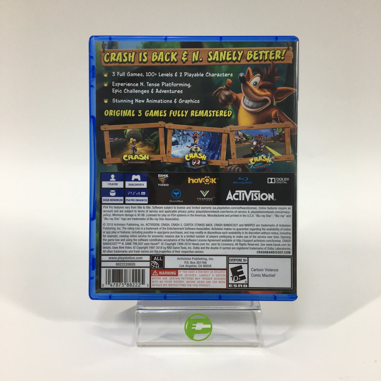 Crash Bandicoot N. Sane Trilogy (Sony PlayStation 4 PS4, 2018)