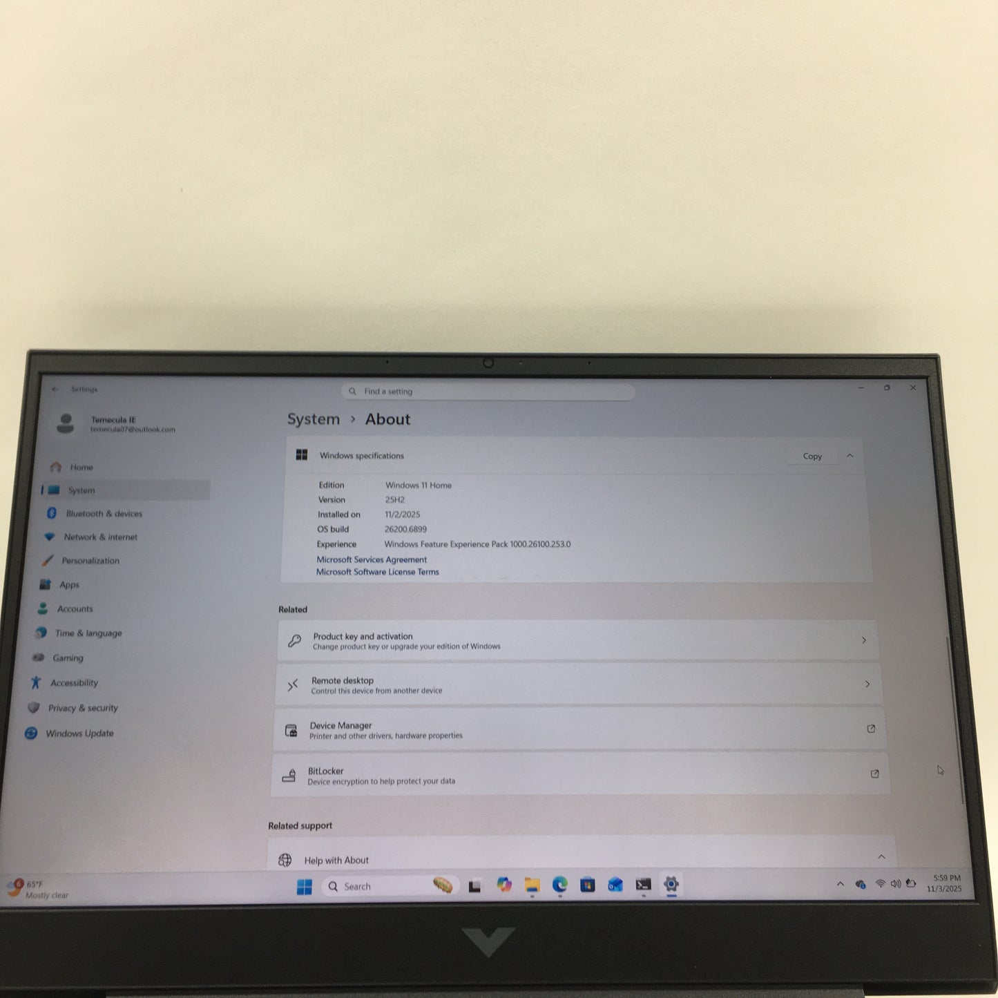 Victus 16-E0085NR 16.1 Amd Ryzen 7 5800H 16GB RAM 512GB SSD GeForce RTX 3050 Ti
