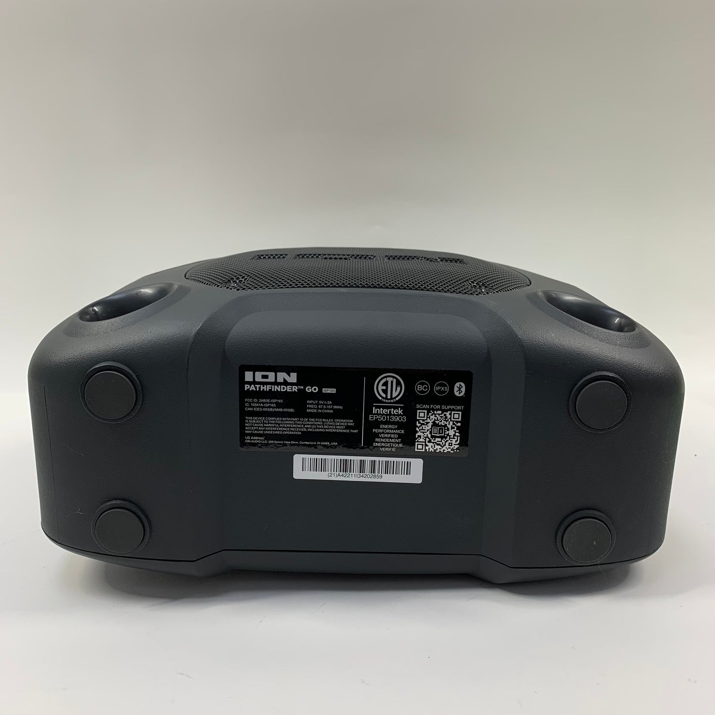 ION PATHFINDER GO Waterproof Wireless Portable Bluetooth Speaker Black 4119280