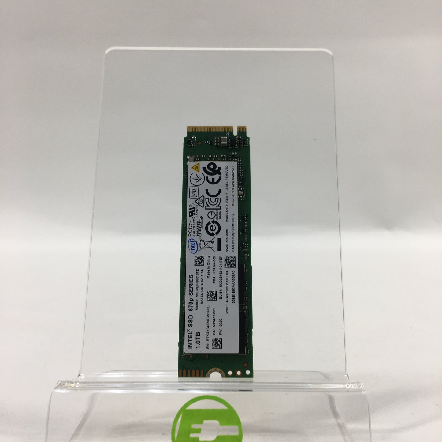 Intel 2280mm 670p Series 1TB M.2 NVMe Gen 3.0 x 4 SSD SSDPEKNU010TZ