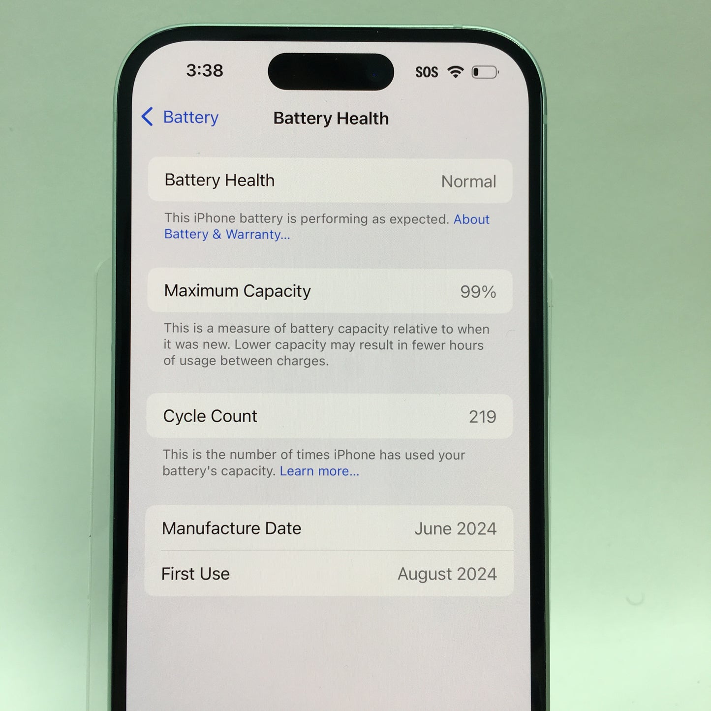 T-Mobile Apple iPhone 15 128GB Green MTM23LL/A