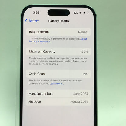 T-Mobile Apple iPhone 15 128GB Green MTM23LL/A
