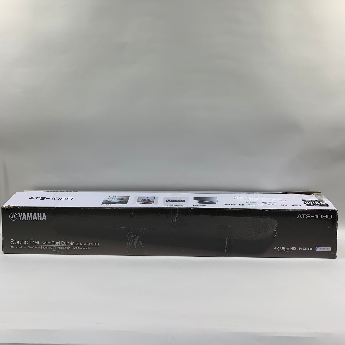 Yamaha ATS-1090 Sound Bar with Dual Built-in Subwoofers Black VCK7180