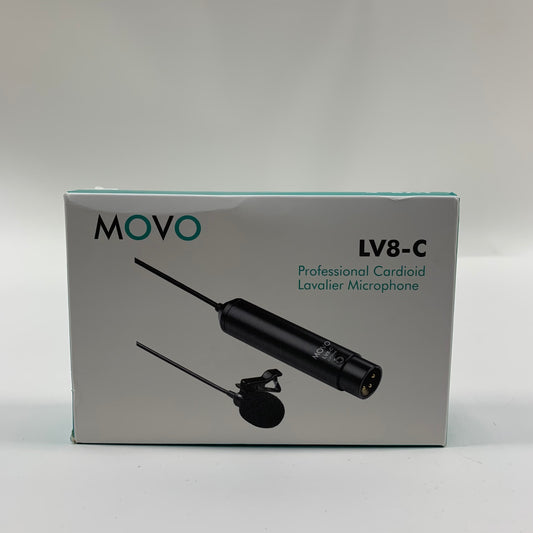 New MOVO Professional Cardioid 35 Hz to 18 kHz Lavalier Microphone LV8-C