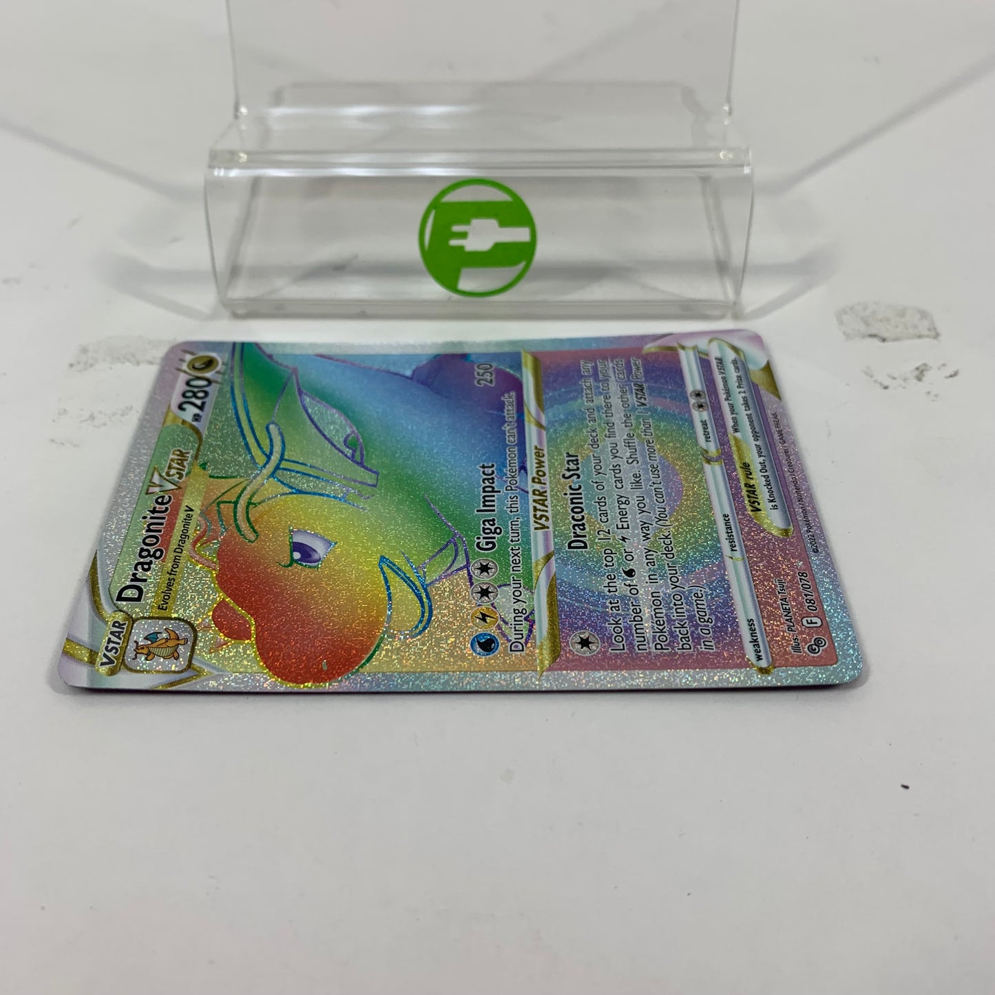 Pokémon TCG Pokémon Go Dragonite VSTAR 081/078 Holo Textured English