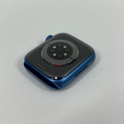 GPS Only Apple Watch Series 7 41MM Blue Aluminum Light Blush Solo Loop MKN13LL/A
