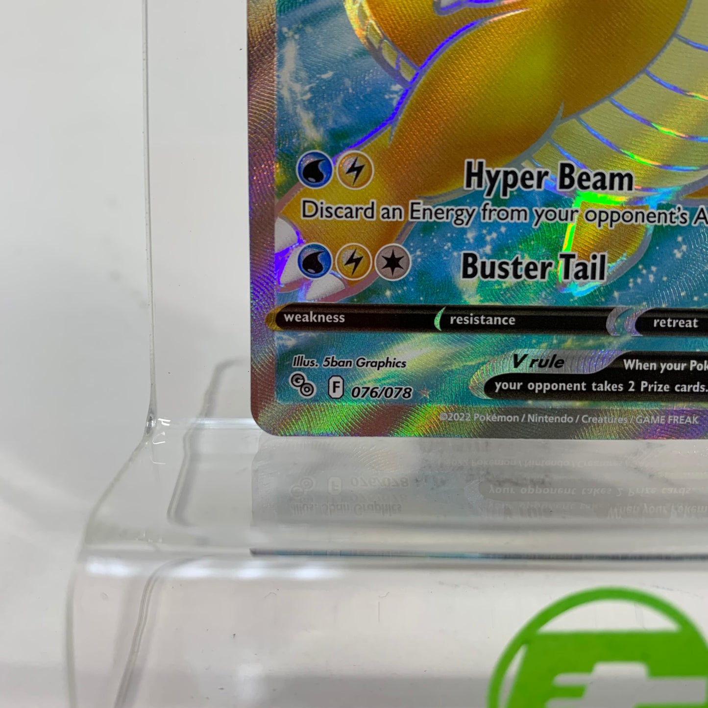 Pokémon TCG Pokémon Go Dragonite V 076/078 Holo Textured English