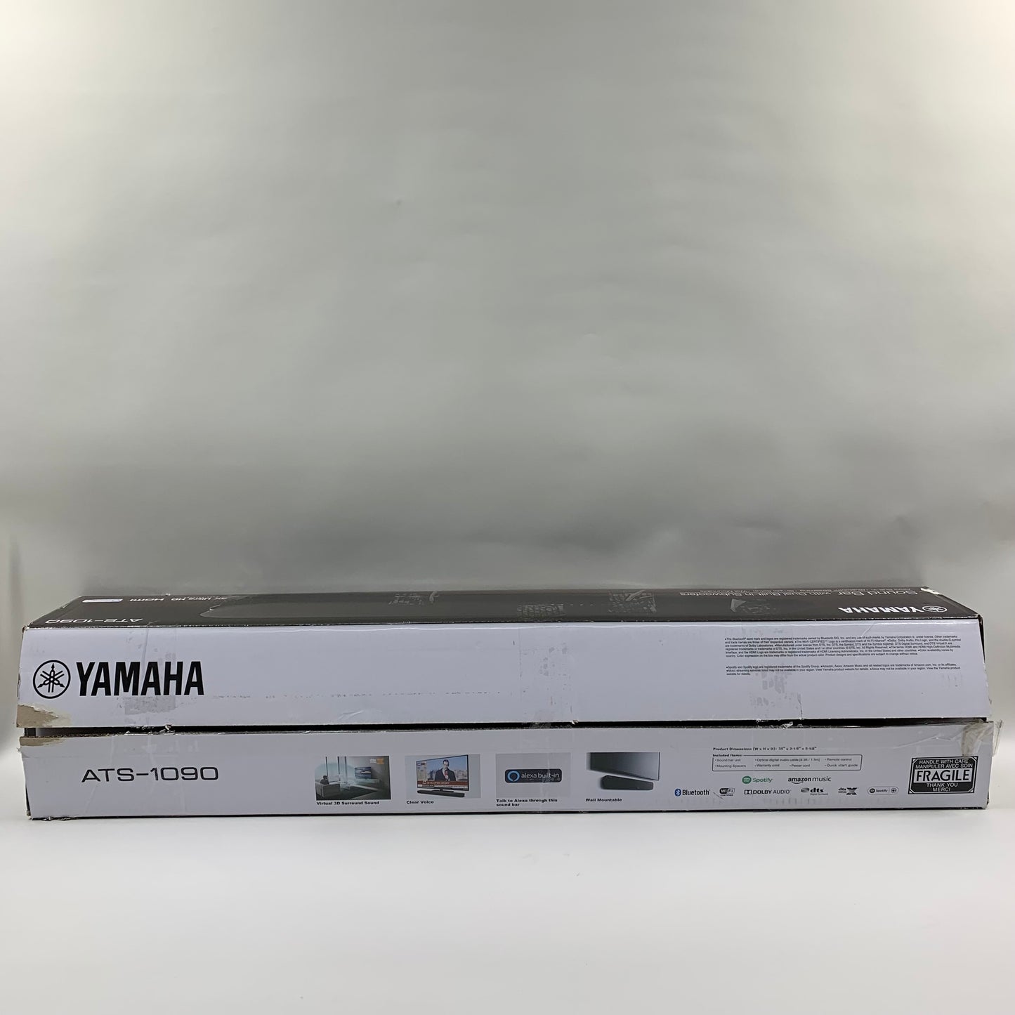 Yamaha ATS-1090 Sound Bar with Dual Built-in Subwoofers Black VCK7180