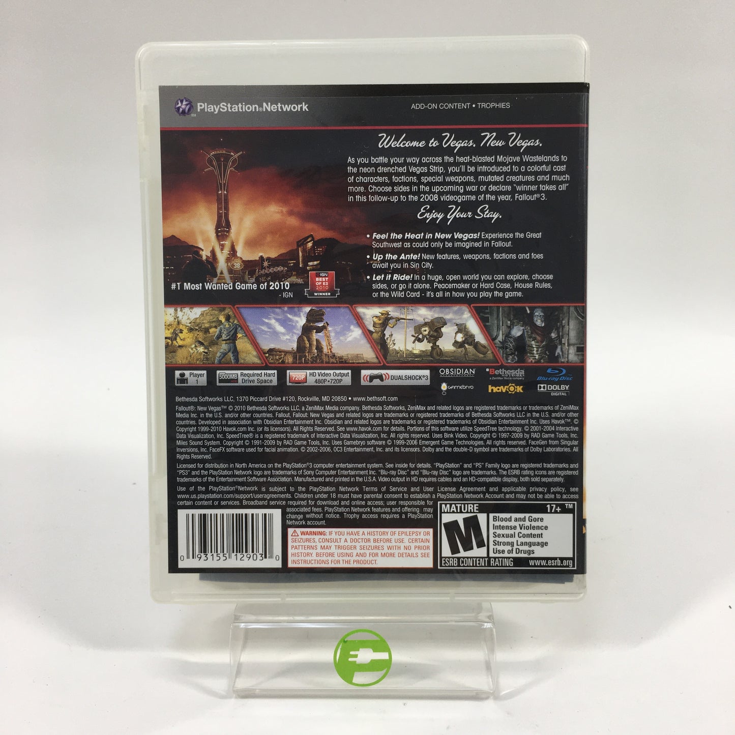 Fallout: New Vegas (Sony PlayStation 3 PS3, 2010)