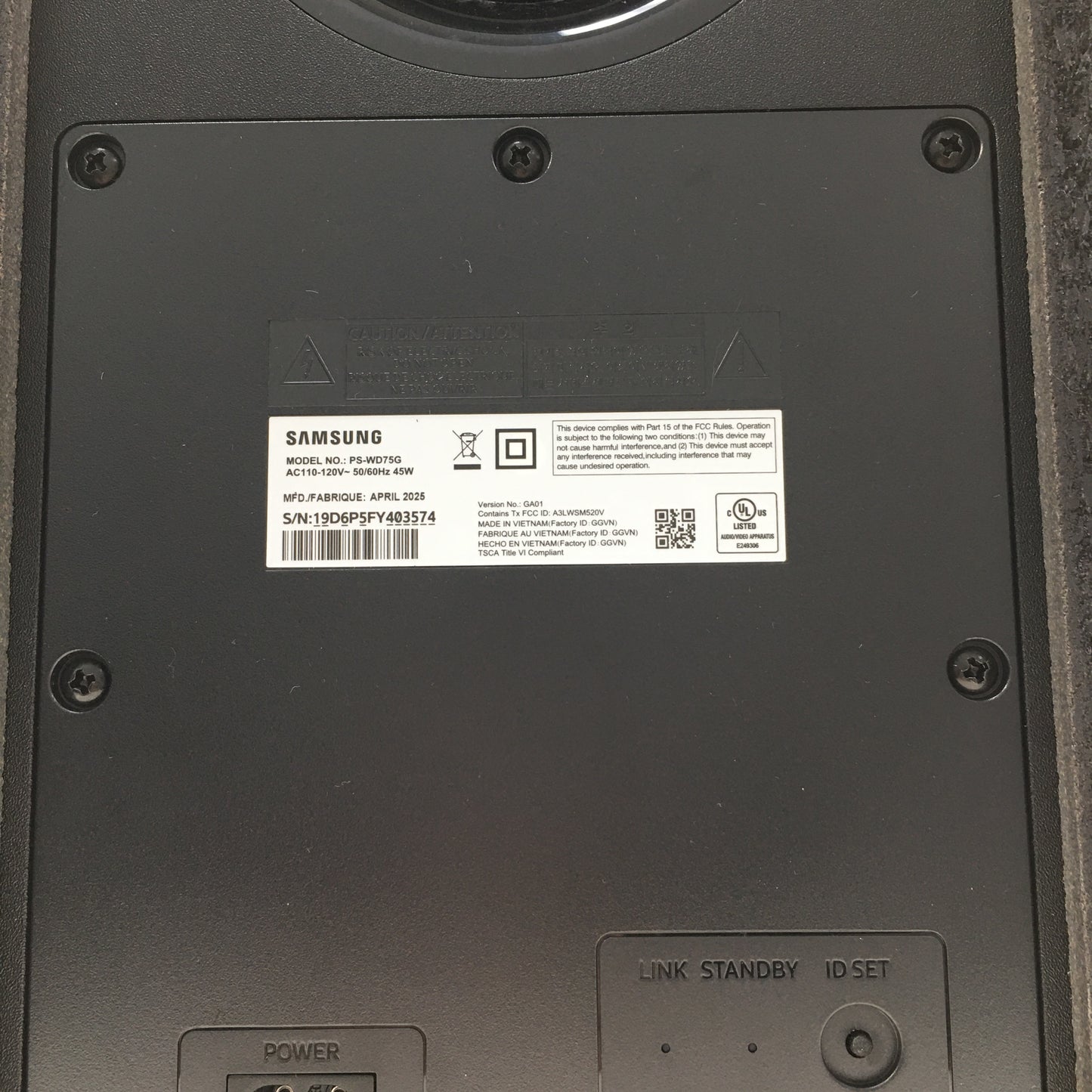 Samsung 5.1 Channel Soundbar with DTS Virtual:X & Wireless Subwoofer HW-B73CD