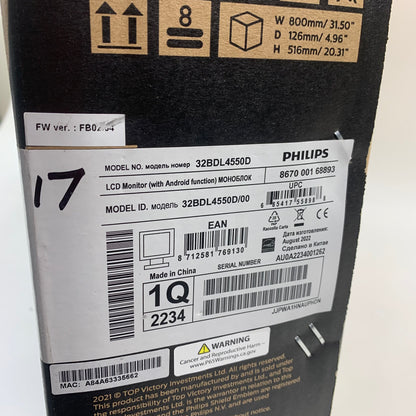 New Philips D Line Display 32BDL4550D