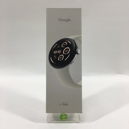 New Google Pixel Watch 3 45mm Polished Silver Activity Tracker Porcelain Active Band GA05283-US
