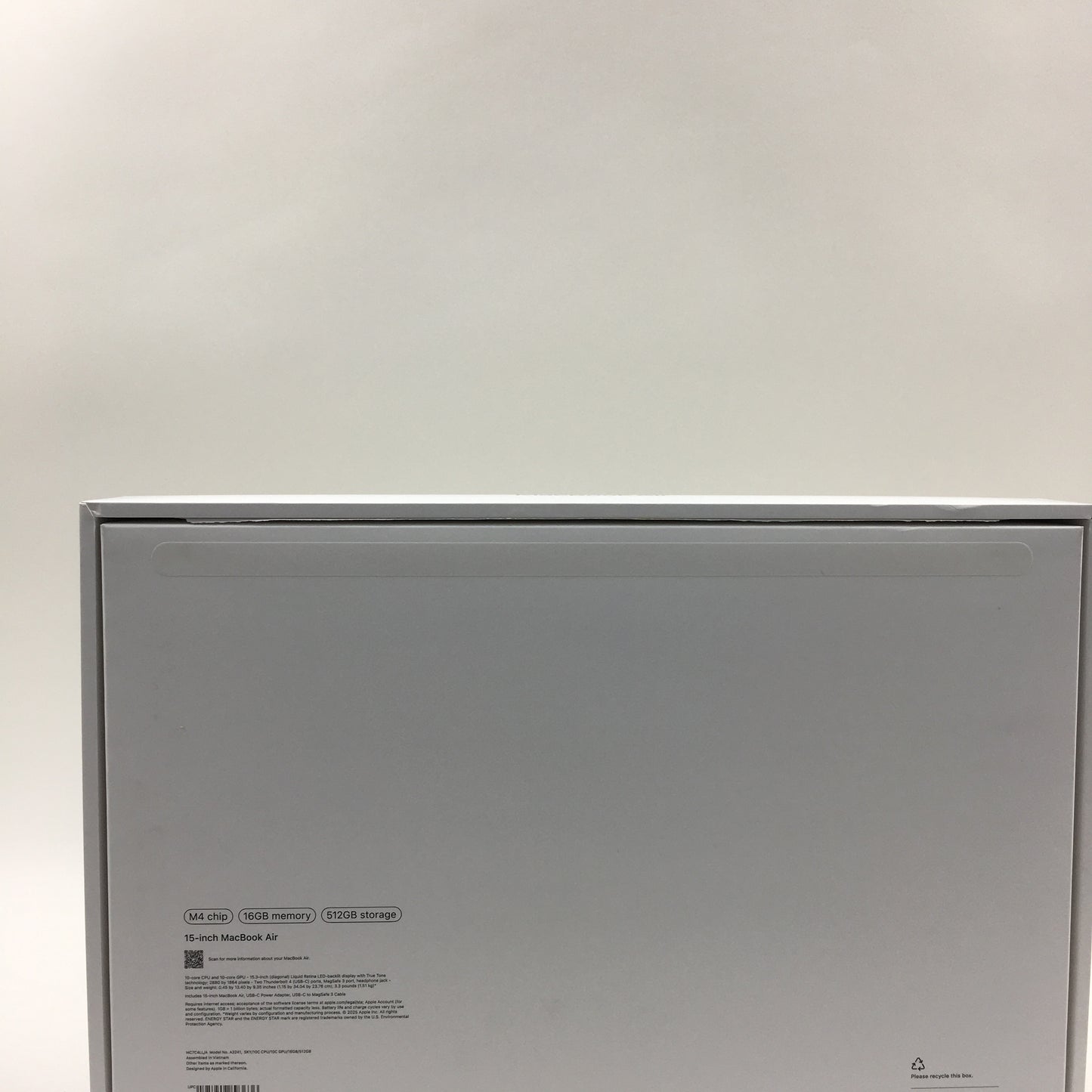 2025 Apple MacBook Air 15" M4 10C GPU 4.5GHz 16GB RAM 512GB SSD A3241