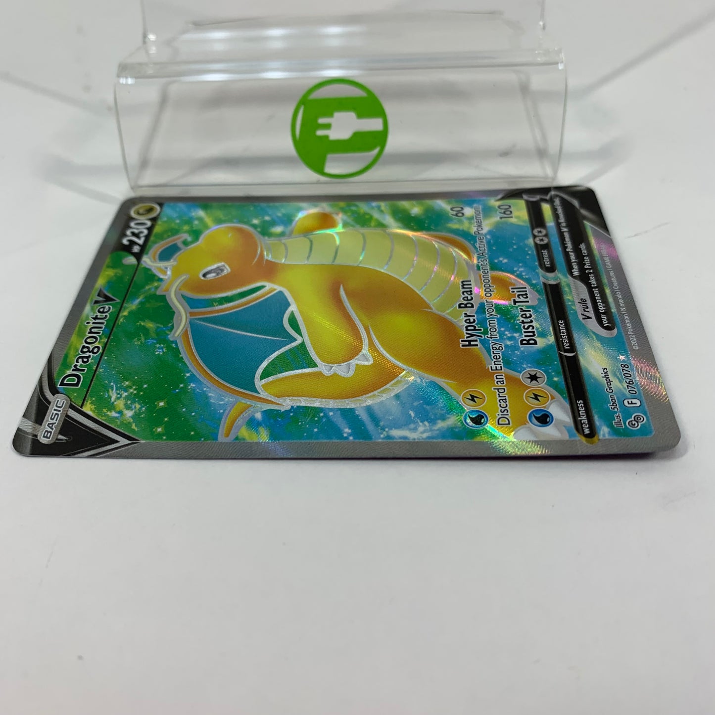 Pokémon TCG Pokémon Go Dragonite V 076/078 Holo Textured English