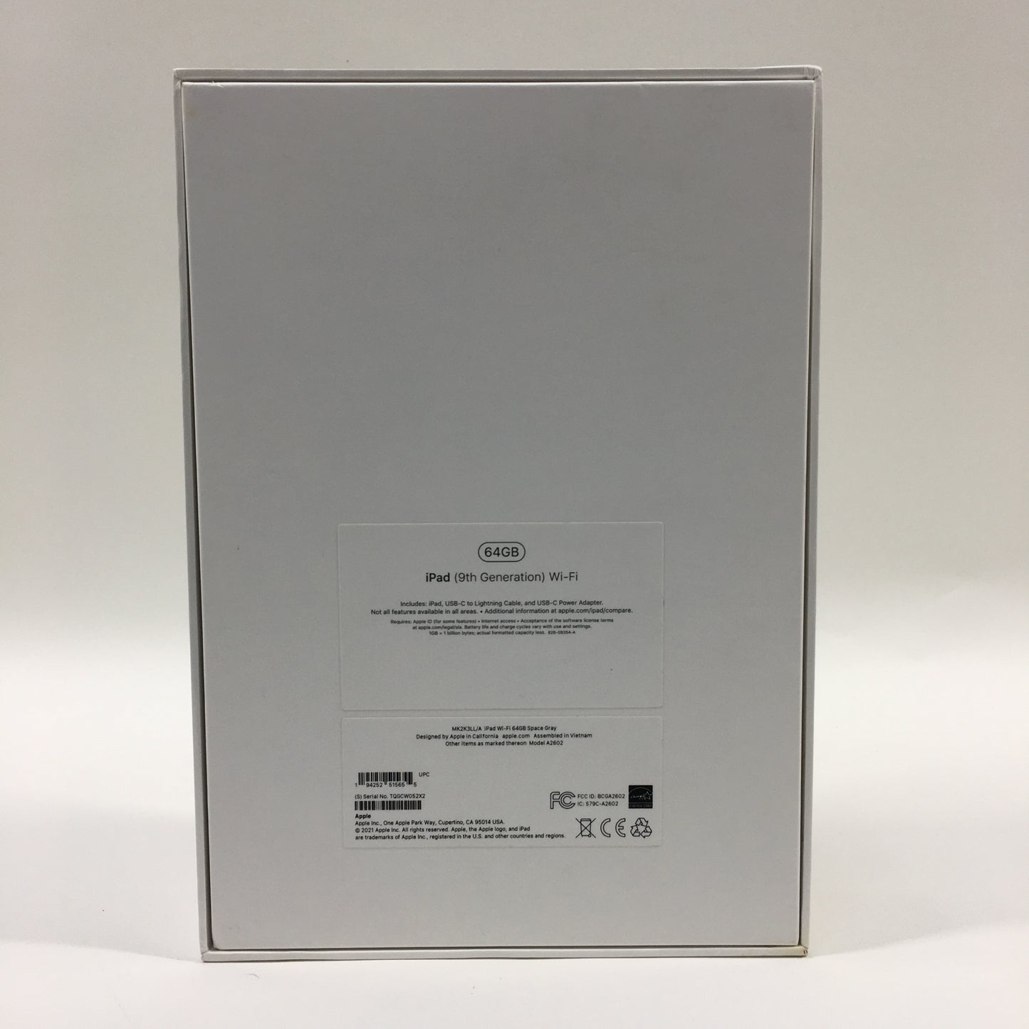 WiFi Only Apple iPad 9th Gen 64GB Space Gray MK2K3LL/A