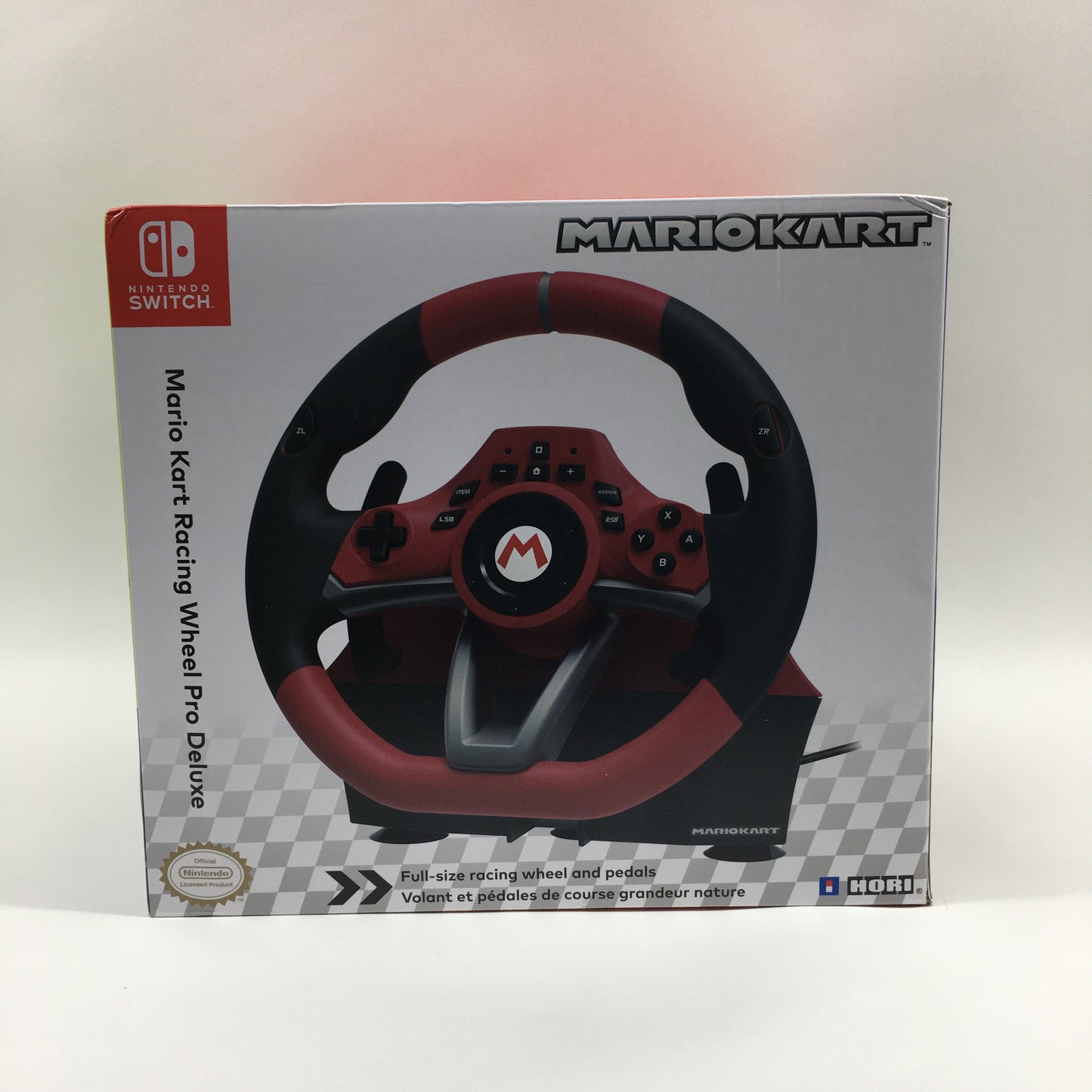 New Nintendo Mario Kart Racing Wheel Pro Deluxe Black/Red