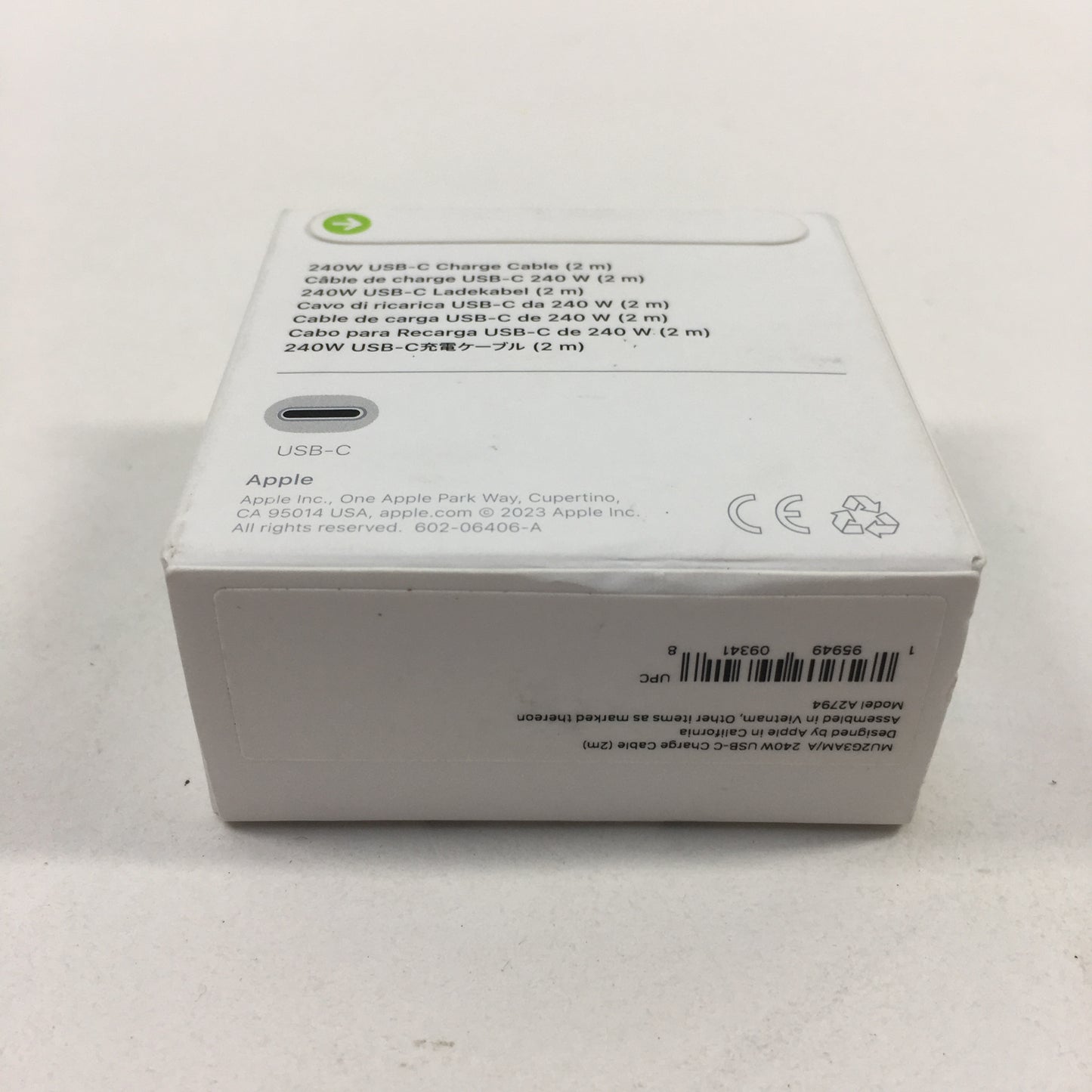 New Apple 240W Charge Cable (2m) White MU2G3AM/A