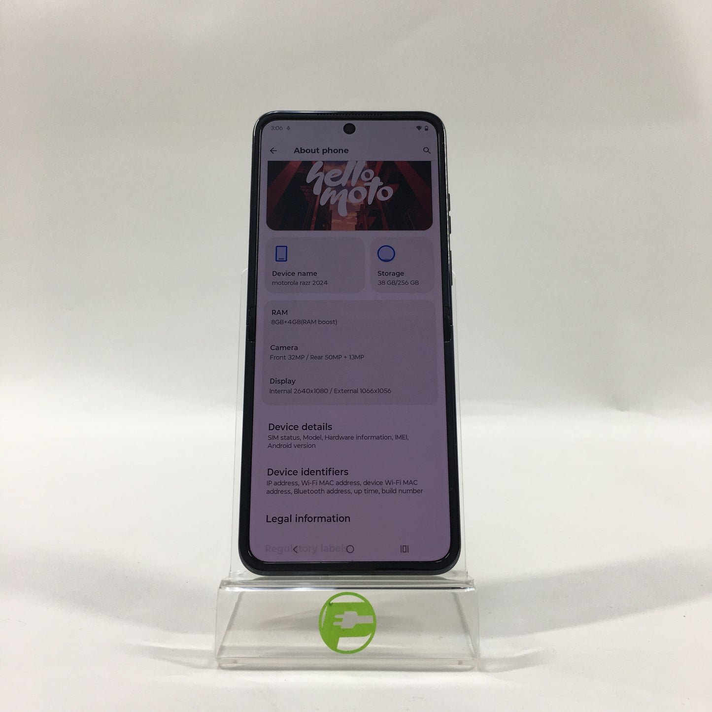 GSM Unlocked Motorola Razr 256GB 15 Gray XT2453-3