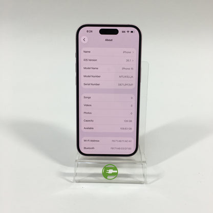 Unlocked Apple iPhone 15 128GB Pink MTLW3LL/A