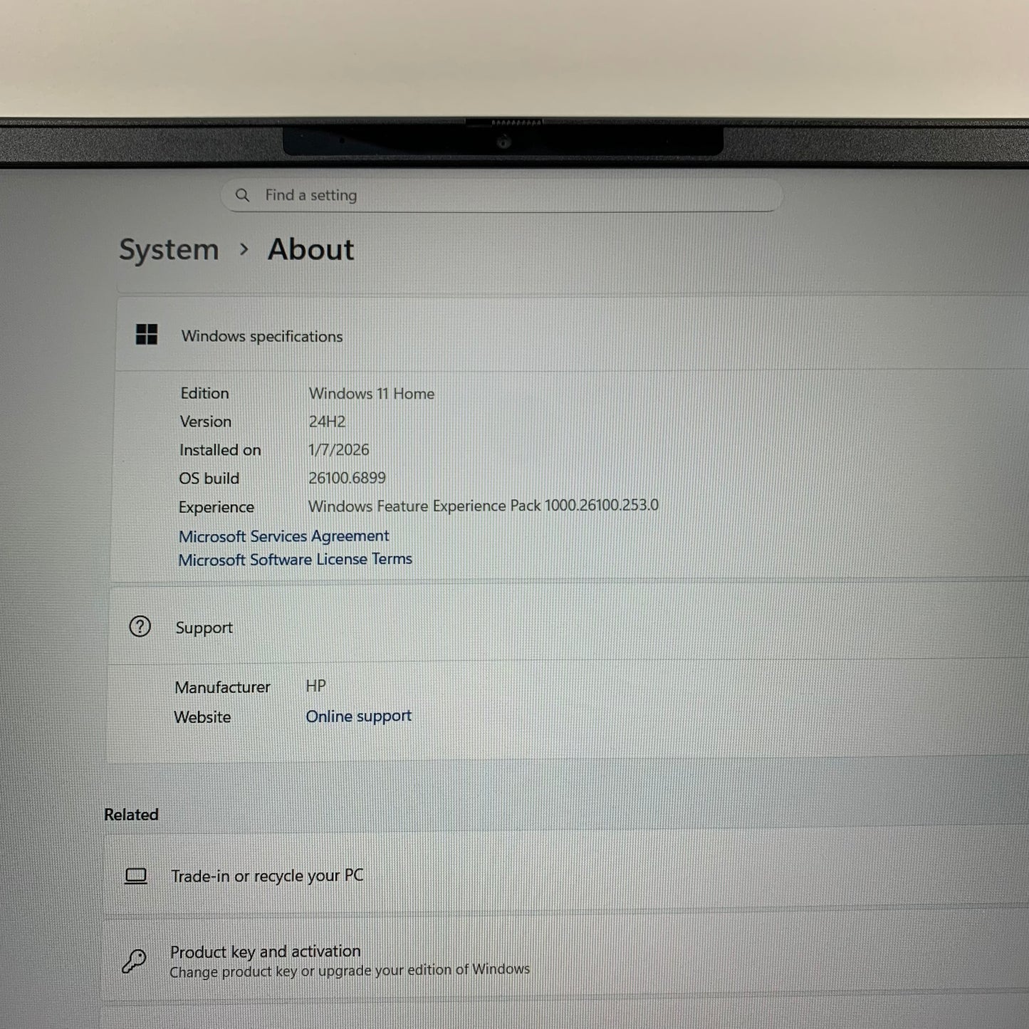 HP Pavilion 16-AF0087NR 16" Core Ultra 7 155U 1.7GHz 16GB RAM 512GB SSD