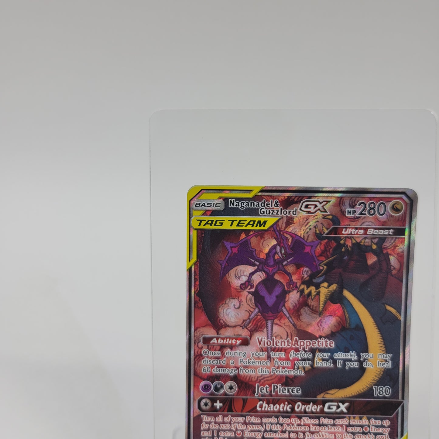 Pokémon TCG Cosmic Eclipse Naganadel & Guzzlord GX 224/236 Holo Textured English