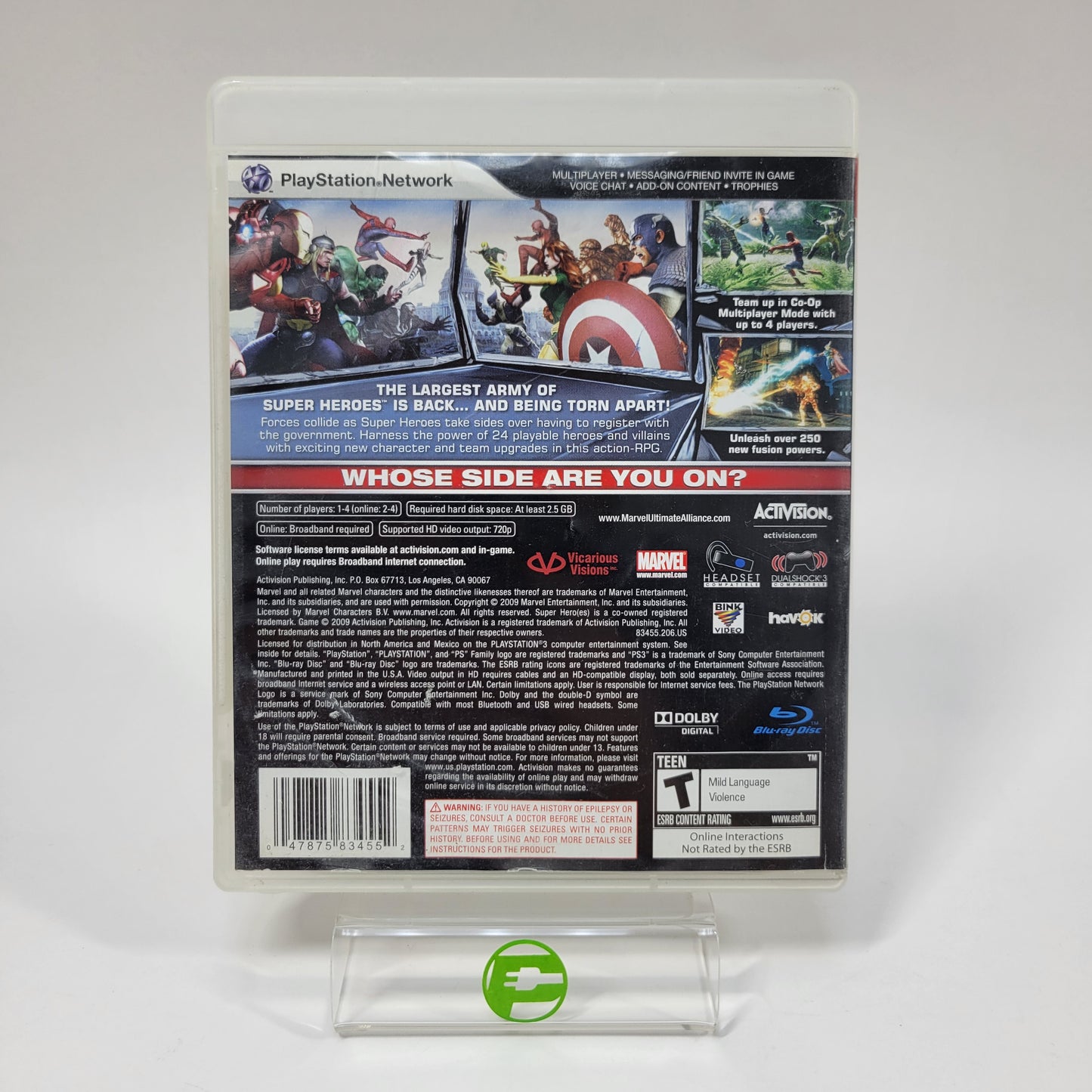 Marvel Ultimate Alliance 2 (Sony PlayStation 3 PS3, 2009)